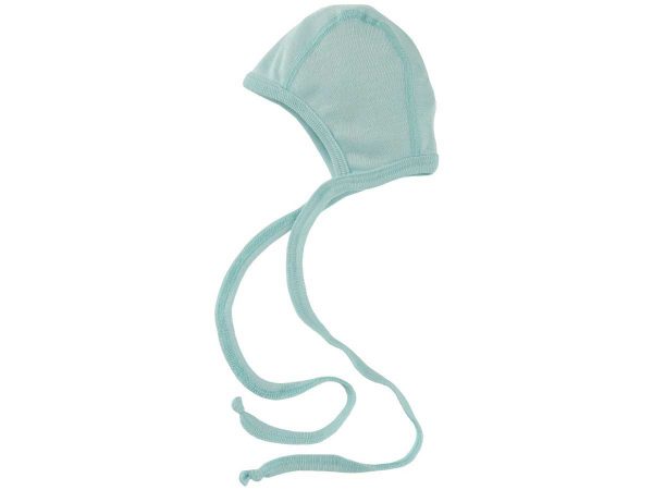 Baby Häubchen / Stubenmütze mit langen Bindebändern