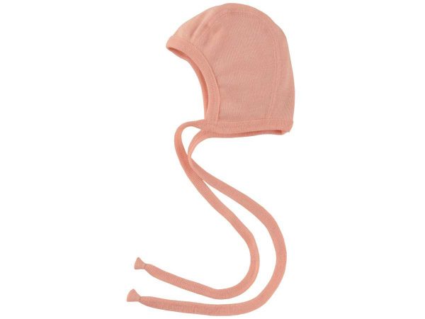 Baby Häubchen / Stubenmütze mit langen Bindebändern