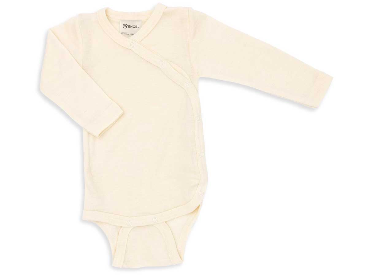 Engel Baby Wickelbody langarm natur