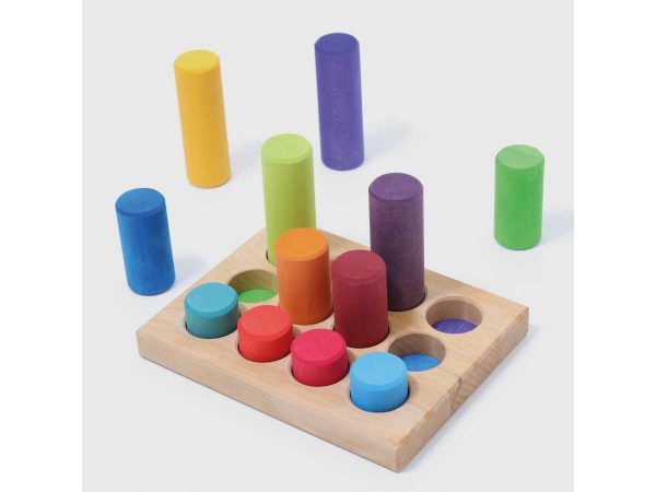 Grimms Steckspiel Kleine Walzen Regenbogen