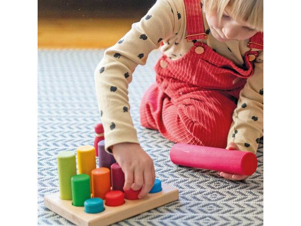 Grimms Steckspiel Kleine Walzen Regenbogen