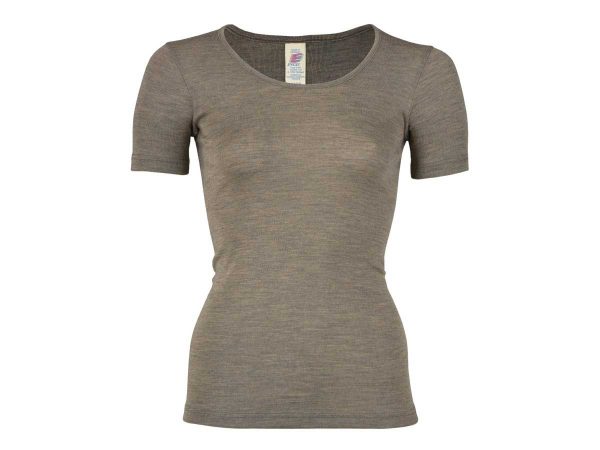 Engel Damen Shirt kurzarm walnuss