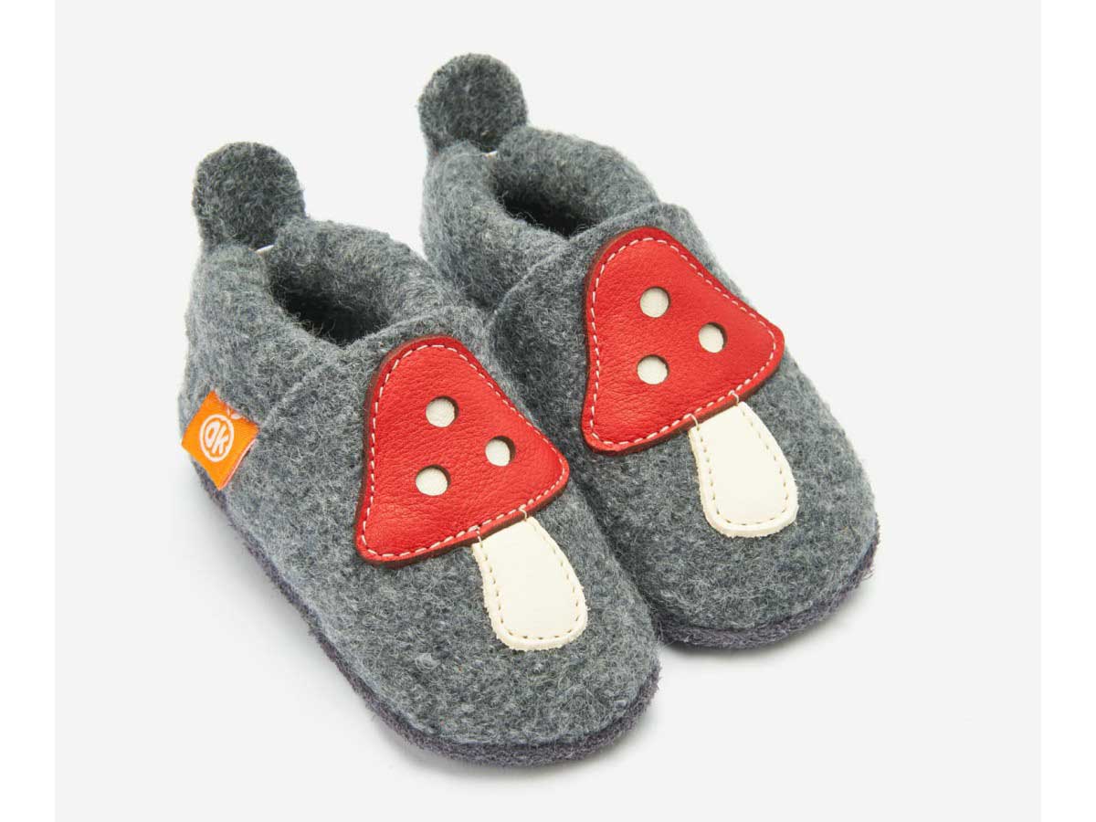 Orangenkinder Hausschuhe Wolli Glückspilz