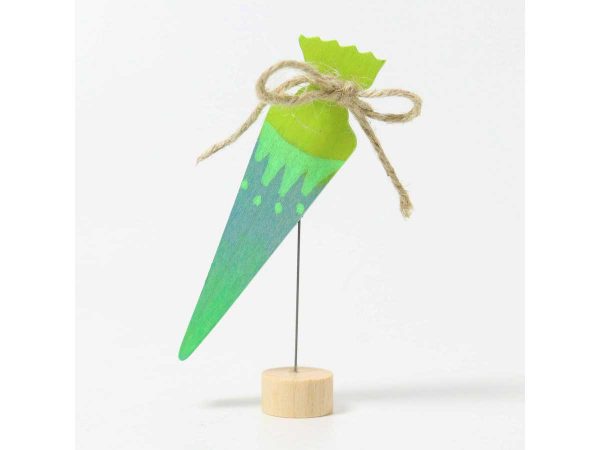 Grimms Steckfigur Schultüte grün