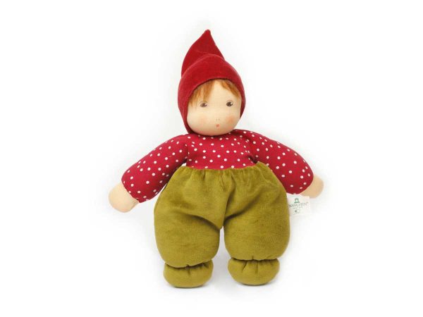 Nanchen Baby Puppe Tüpfchen grün