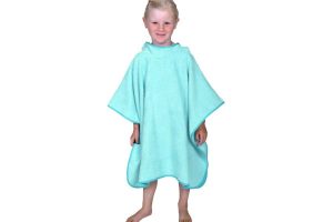 Wörner Badeponcho mit Kapuze uni türkis