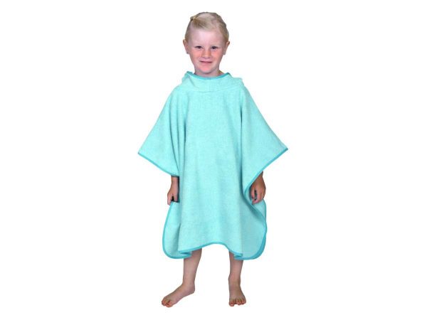 Wörner Badeponcho mit Kapuze uni türkis