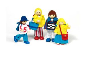 Goki Biegepuppen Urlauberfamilie