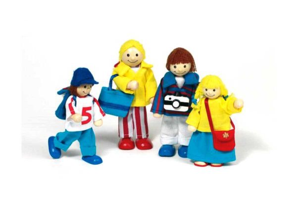 Goki Biegepuppen Urlauberfamilie