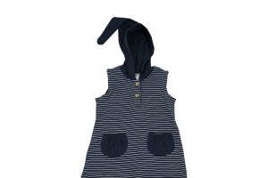 Leela Cotton Tunika Kleid mit Kapuze Maritim