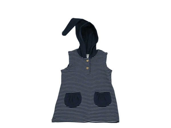 Leela Cotton Tunika Kleid mit Kapuze Maritim