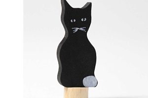 Grimms Steckfigur Katze schwarz
