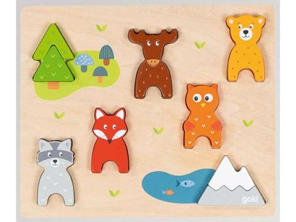 Goki Einlegepuzzle Waldtiere