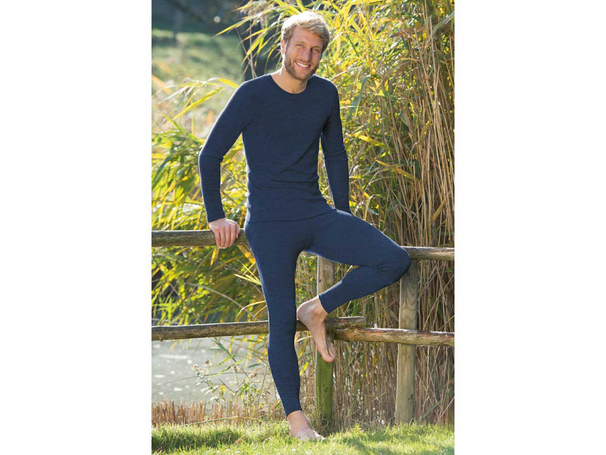 Engel Herren Leggings Wolle Seide