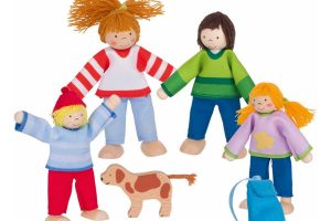 Goki Biegepuppen Camping Familie