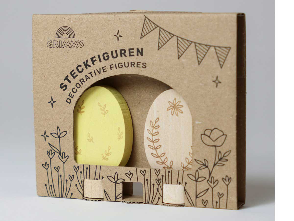 Grimms Steckfiguren Osterei Duo Ornamente