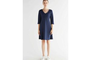 Leela Cotton Damen V-Neck Kleid