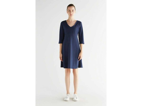 Leela Cotton Damen V-Neck Kleid