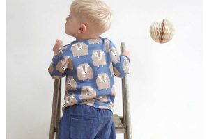 Pigeon Kinder Shirt langarm Buffalo on night blue