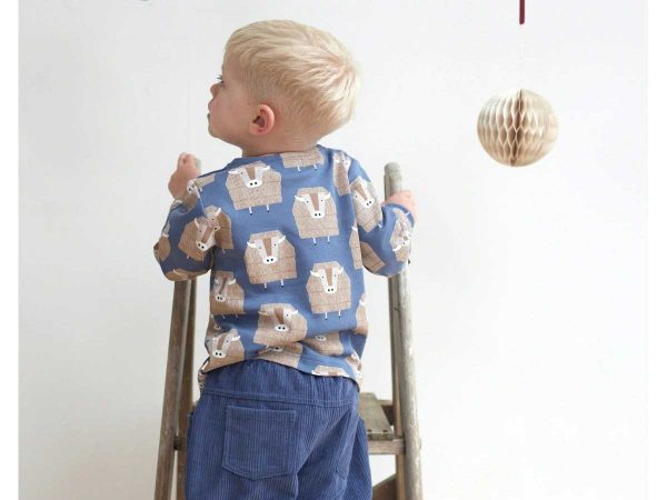 Pigeon Kinder Shirt langarm Buffalo on night blue