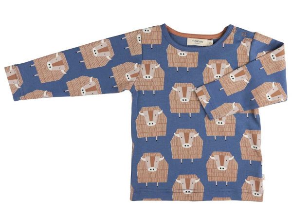 Pigeon Kinder Shirt langarm Buffalo on night blue