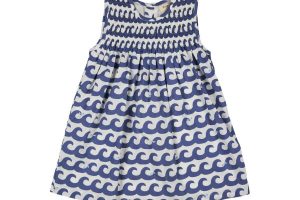 PIGEON Kleid Sleeveless Smock Dress Waves
