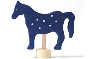 Grimms Steckfigur blaues Pferd