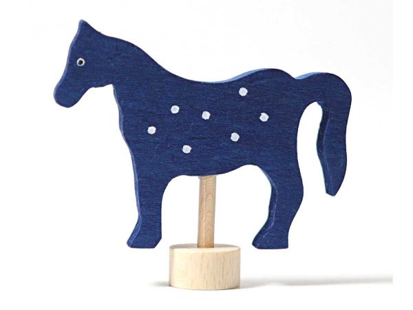 Grimms Steckfigur blaues Pferd