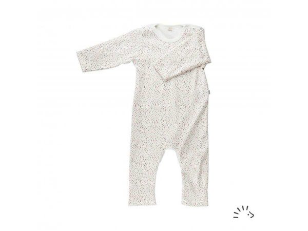 IOBIO Baby Strampler Overall bleu koralrot