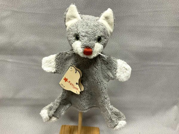 Kallisto Handpuppe Katze grau