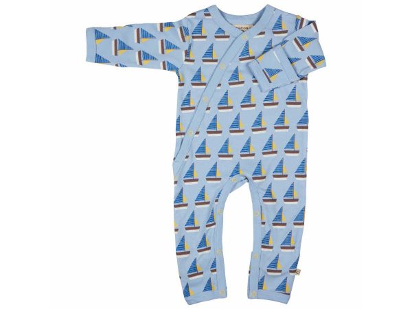 PIGEON Baby Strampler Kimono Romper Boats