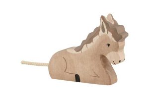 HOLZTIGER Esel liegend