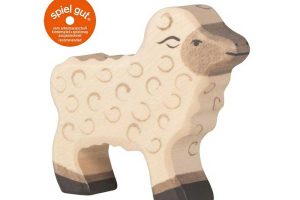 HOLZTIGER Schaf hell stehend