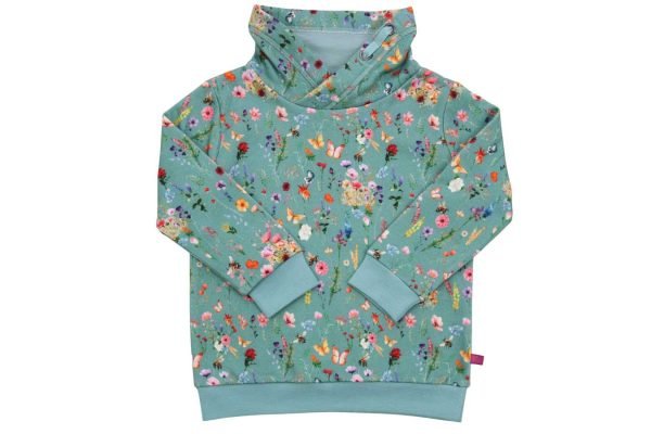 Enfant Terrible Sweatshirt Stehkragen Aquarellblumen