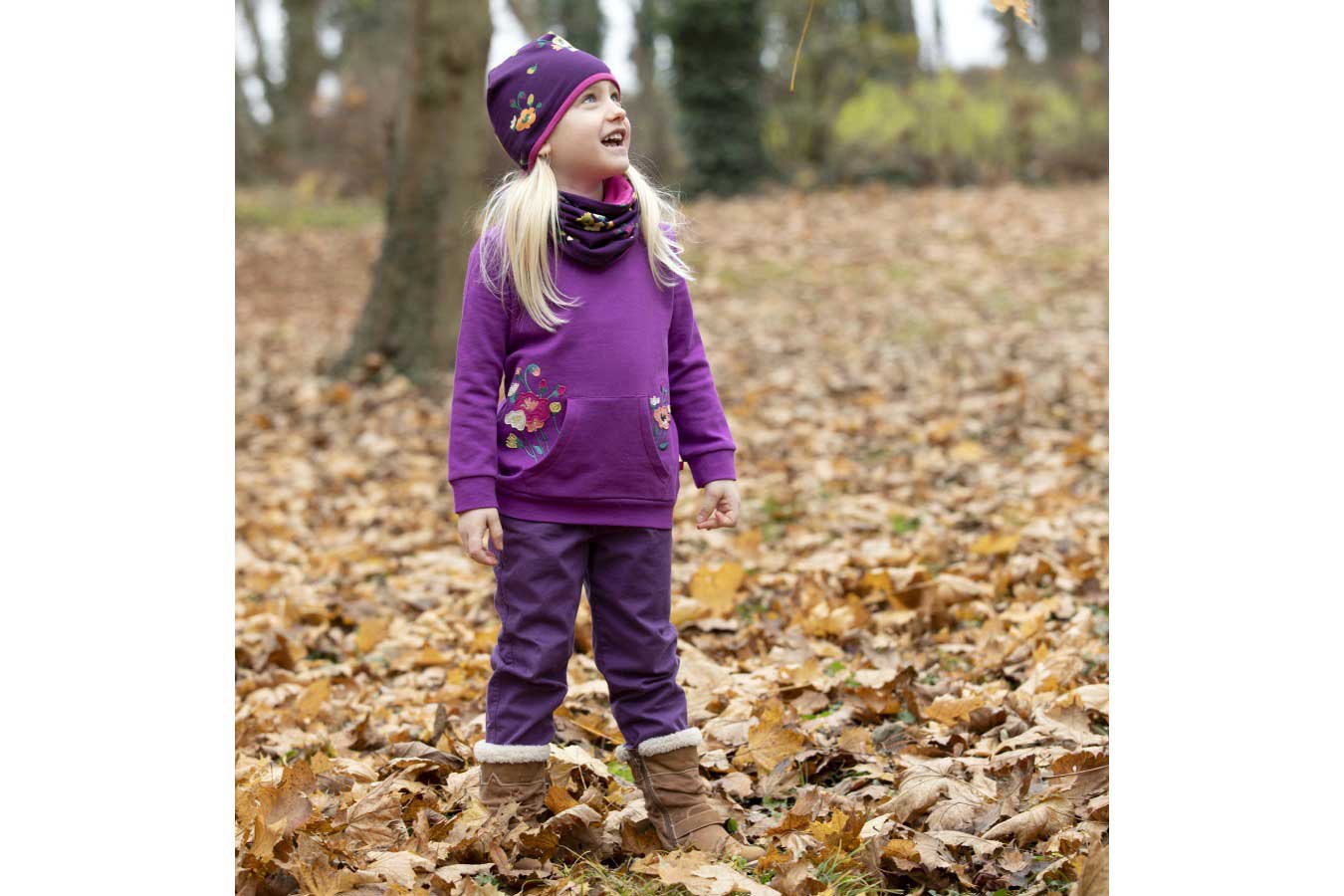 Enfant Terrible Sweatshirt Stehkragen Blumenstickerei