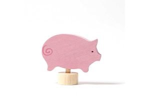 GRIMMS Steckfigur rosa Schwein