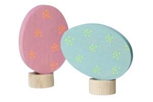 GRIMMS Steckfiguren Osterei Duo Blümchen