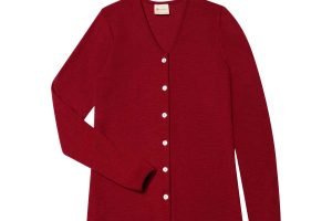 ENGEL Damen Cardigan rot melange