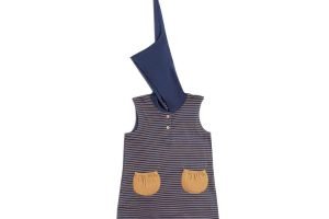 LEELA COTTON Baby Tunikakleid Ingwer Indigo