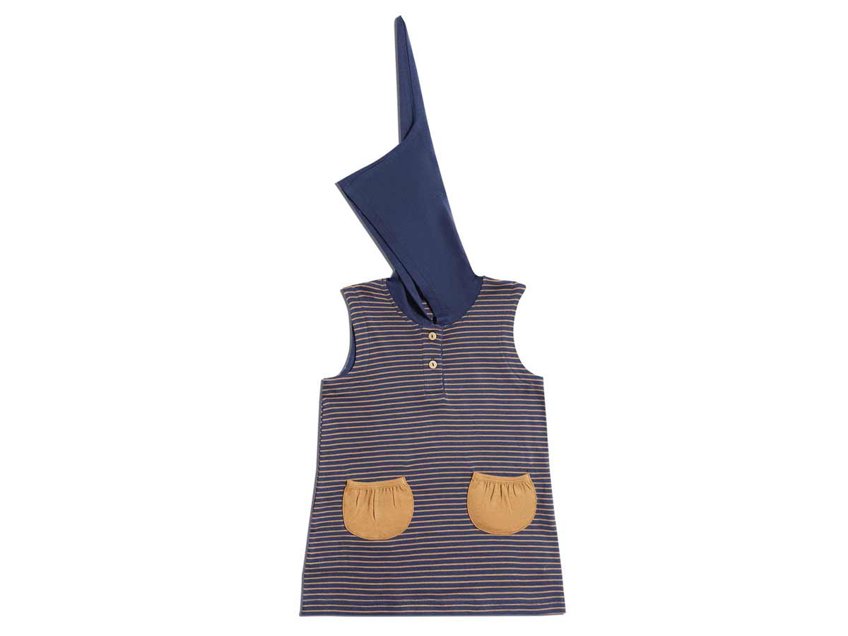 LEELA COTTON Baby Tunikakleid Ingwer Indigo