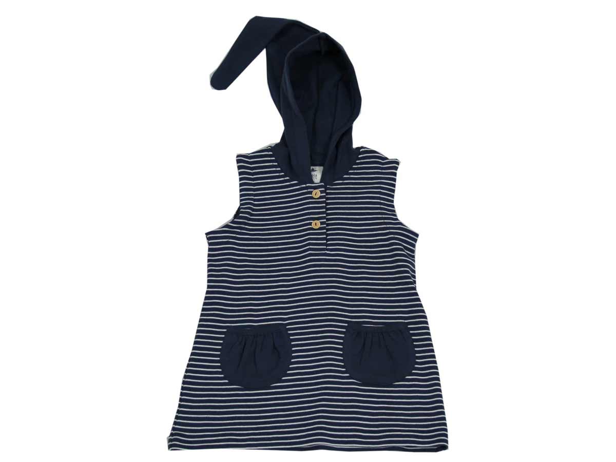 LEELA COTTON Baby Tunikakleid indigo weiss