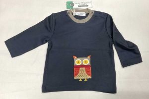 SENSE ORGANICS ELAN Baby Shirt langarm in navy Eule