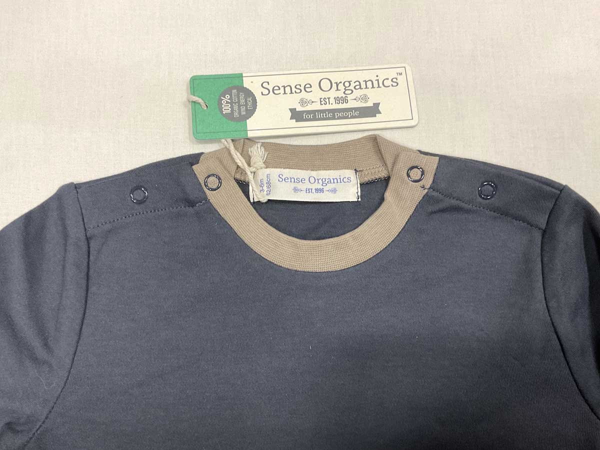 SENSE ORGANICS ELAN Baby Shirt langarm in navy Eule