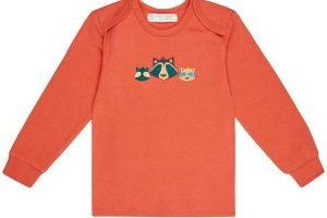 SENSE ORGANICS TIMBER Baby Shirt langarm chili Raccoons