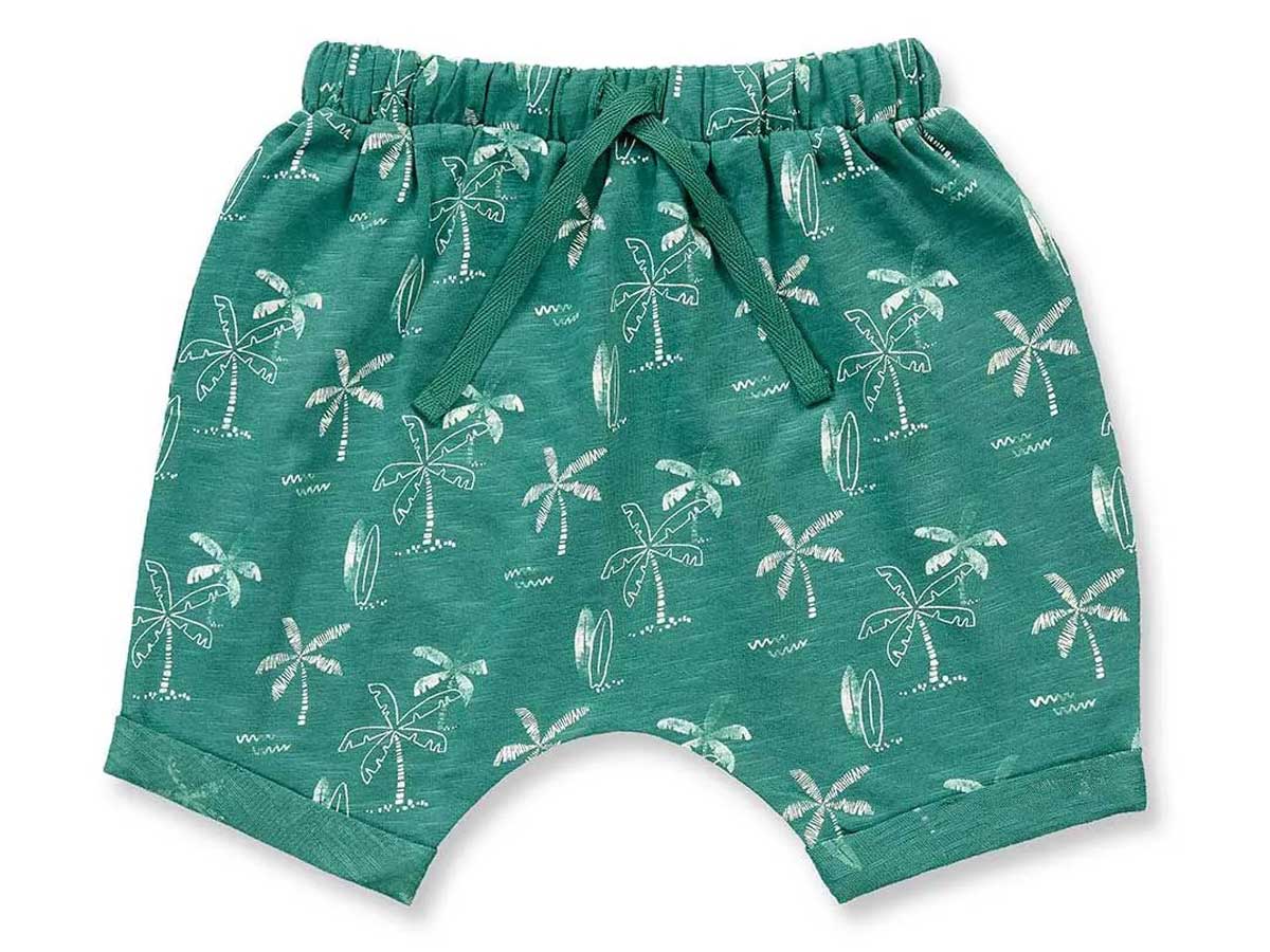 SENSE ORGANICS MAGESH Baby Shorts mit Palmen Druck