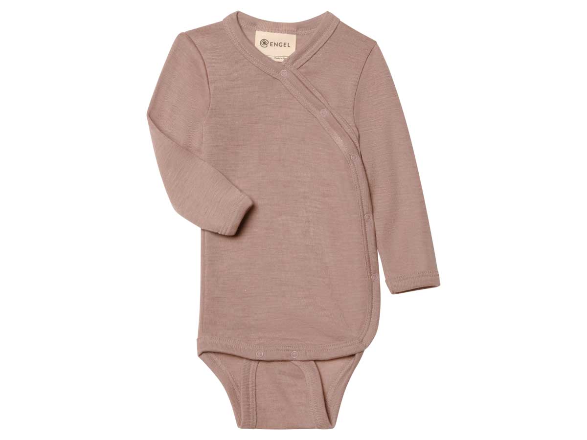 Engel Baby Wickelbody langarm dusty rose