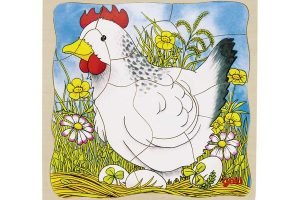 GOKI Schichtenpuzzle Das Huhn
