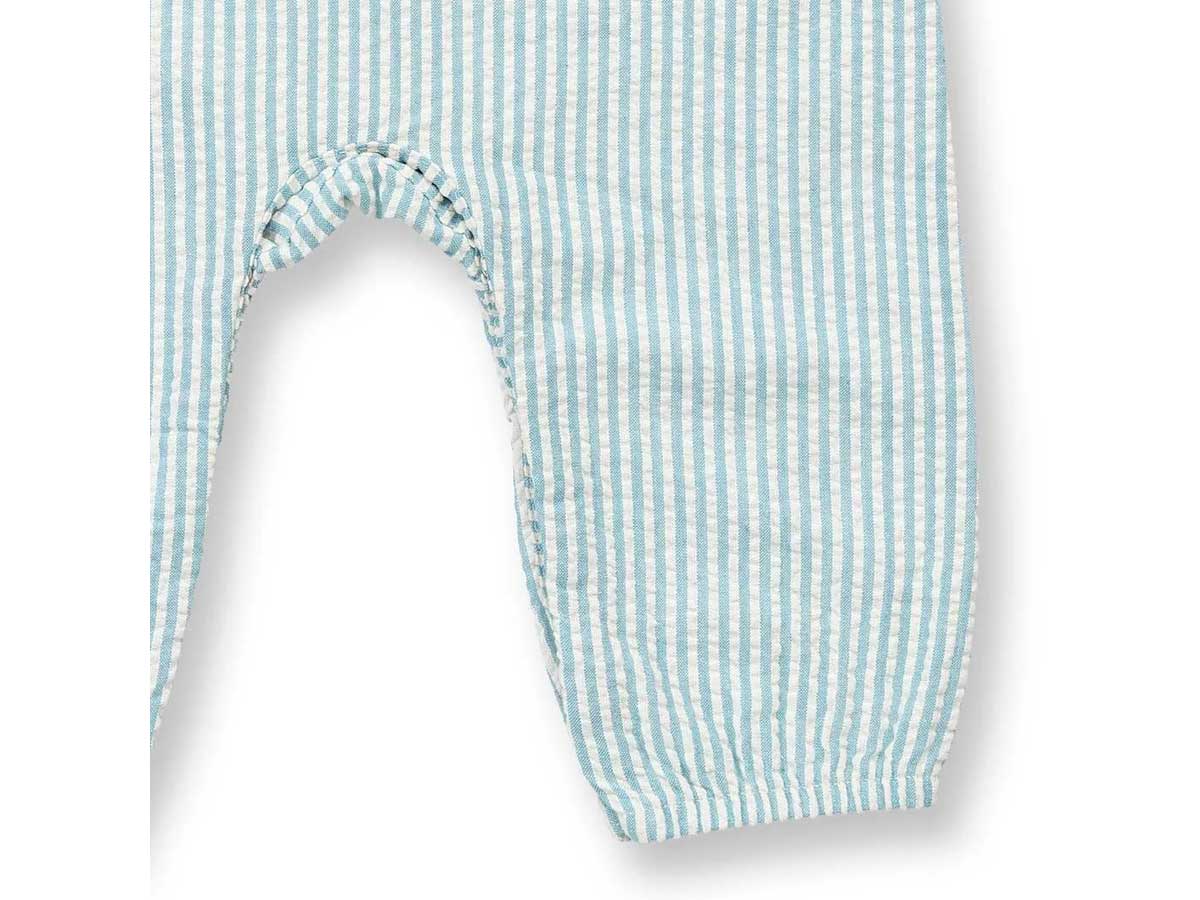 SENSE ORGANICS Baby Overall blau weiß geringelt