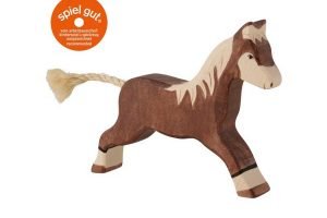 HOLZTIGER Pferd laufend dunkelbraun