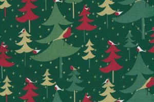 WESTFALENSTOFFE Trondheim Weihnachten grün Druckstoff